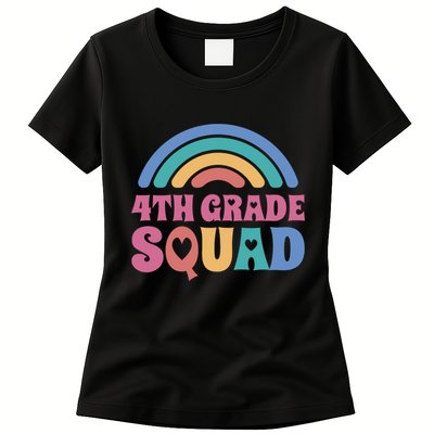 4th Grade Squad Rainbow Womens T-Shirt