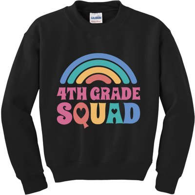 4th Grade Squad Rainbow Kids Sweatshirt