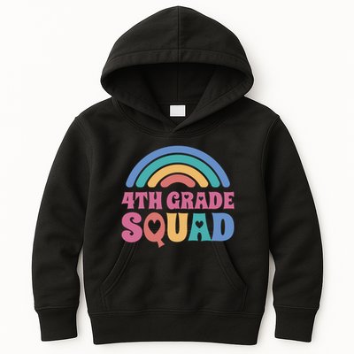 4th Grade Squad Rainbow Kids Hoodie