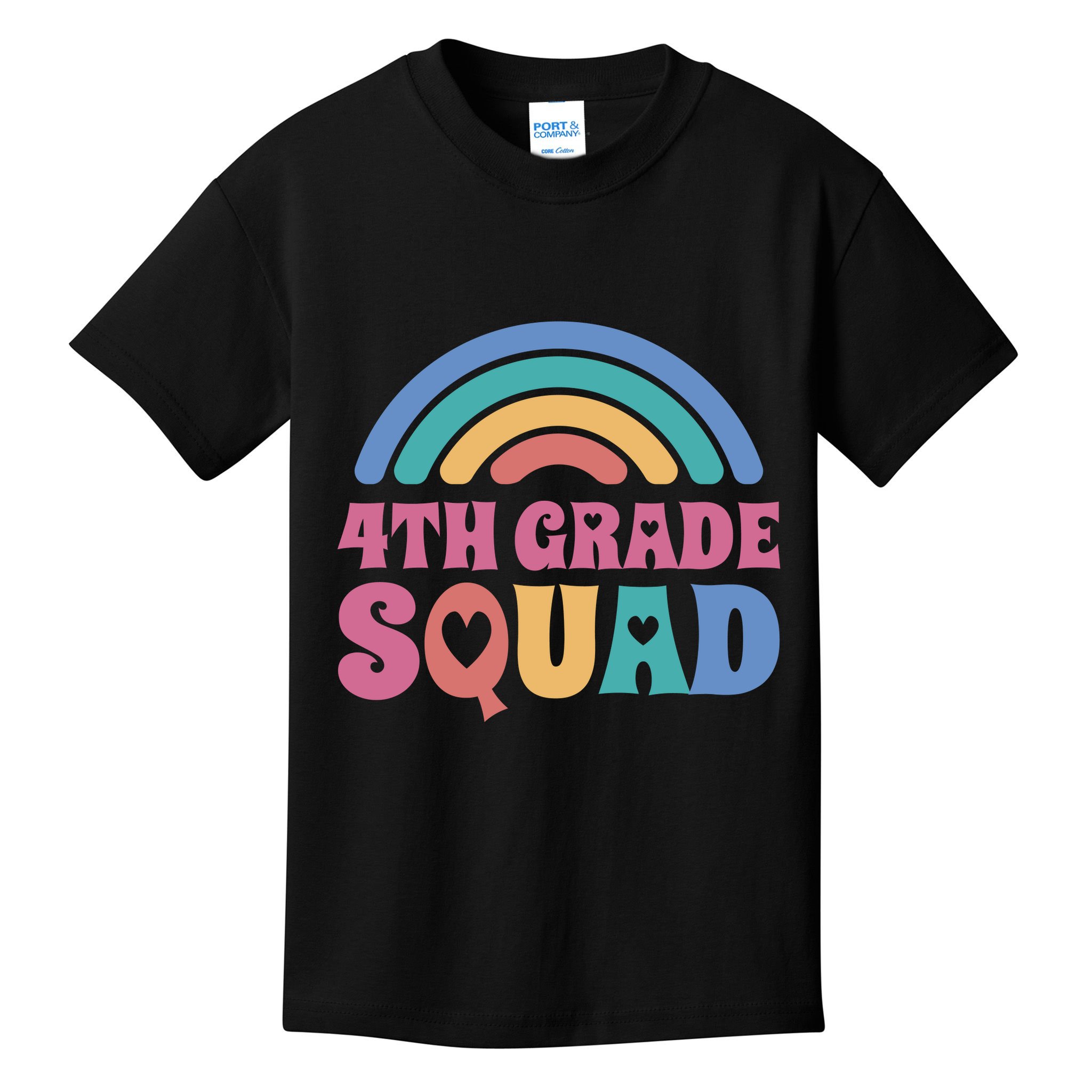 4th Grade Squad Rainbow Kids T-Shirt