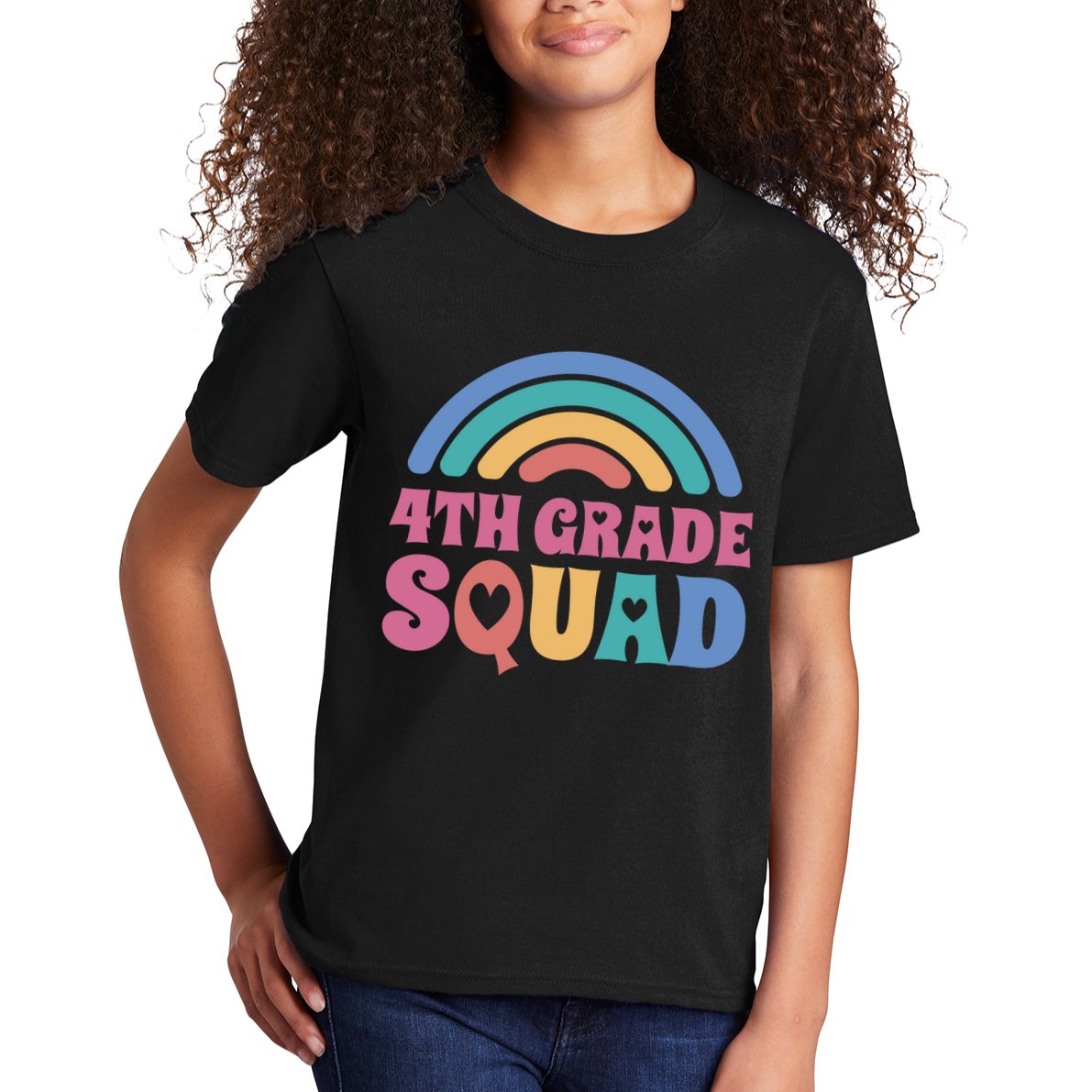 4th Grade Squad Rainbow Kids T-Shirt