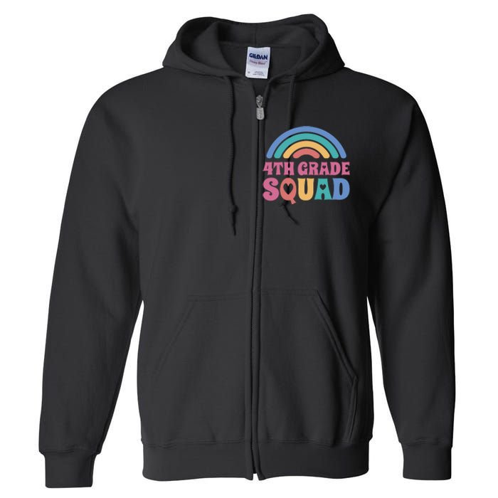 4th Grade Squad Rainbow Full Zip Hoodie