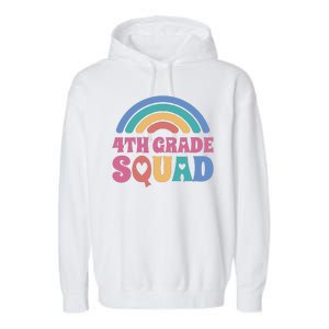 4th Grade Squad Rainbow Garment-Dyed Fleece Hoodie