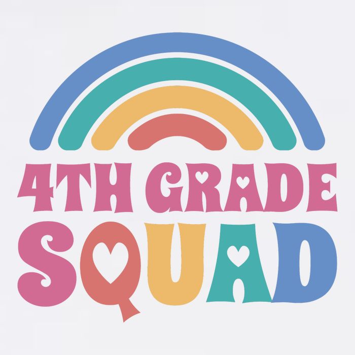 4th Grade Squad Rainbow Garment-Dyed Sweatshirt