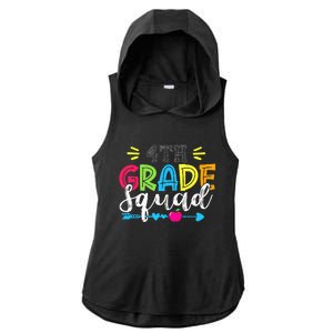 4th Grade Squad Team Back To School Teacher Student Ladies PosiCharge Tri-Blend Wicking Draft Hoodie Tank