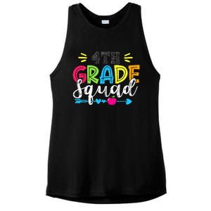 4th Grade Squad Team Back To School Teacher Student Ladies PosiCharge Tri-Blend Wicking Tank