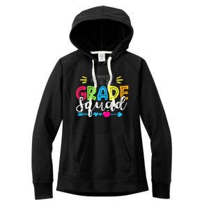 4th Grade Squad Team Back To School Teacher Student Women's Fleece Hoodie