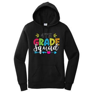 4th Grade Squad Team Back To School Teacher Student Women's Pullover Hoodie