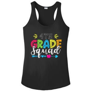 4th Grade Squad Team Back To School Teacher Student Ladies PosiCharge Competitor Racerback Tank