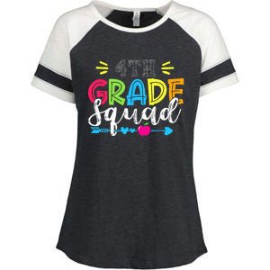 4th Grade Squad Team Back To School Teacher Student Enza Ladies Jersey Colorblock Tee