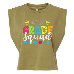 4th Grade Squad Team Back To School Teacher Student Garment-Dyed Women's Muscle Tee