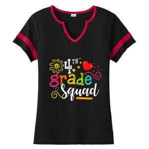 4th Grade Squad Student Teacher Gift Back To School Ladies Halftime Notch Neck Tee