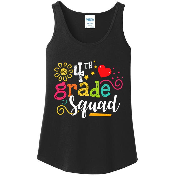 4th Grade Squad Student Teacher Gift Back To School Ladies Essential Tank