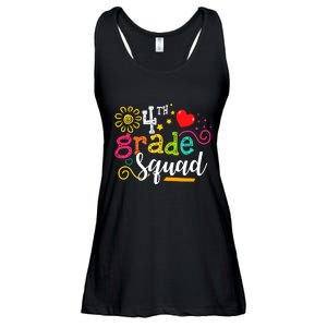 4th Grade Squad Student Teacher Gift Back To School Ladies Essential Flowy Tank