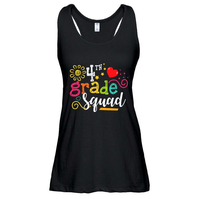 4th Grade Squad Student Teacher Gift Back To School Ladies Essential Flowy Tank