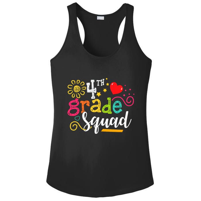 4th Grade Squad Student Teacher Gift Back To School Ladies PosiCharge Competitor Racerback Tank