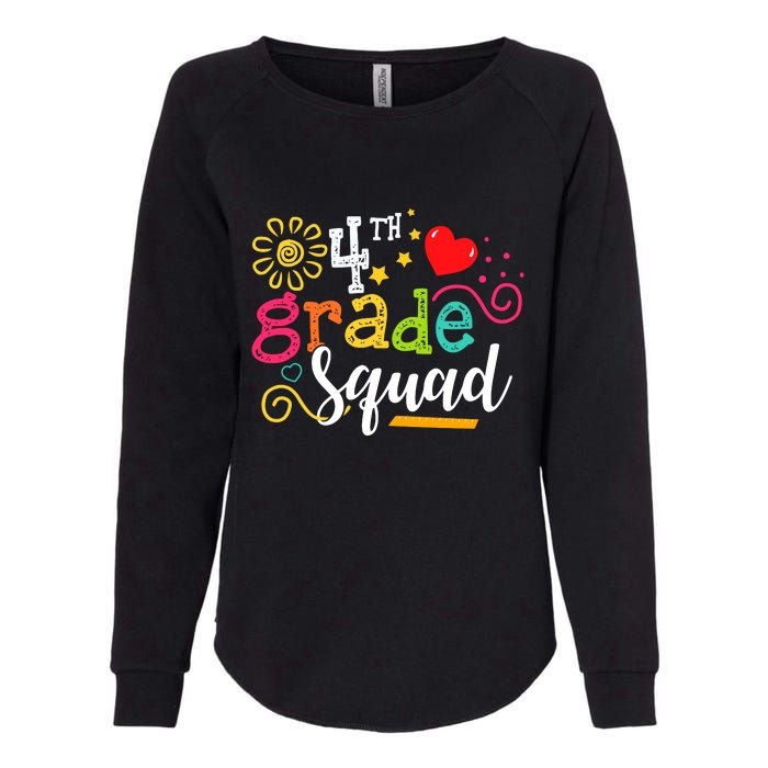 4th Grade Squad Student Teacher Gift Back To School Womens California Wash Sweatshirt