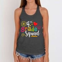 4th Grade Squad Student Teacher Gift Back To School Women's Knotted Racerback Tank