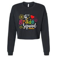 4th Grade Squad Student Teacher Gift Back To School Cropped Pullover Crew