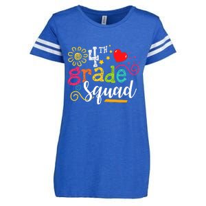 4th Grade Squad Student Teacher Gift Back To School Enza Ladies Jersey Football T-Shirt