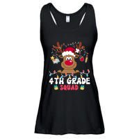 4th Grade Squad Reindeer Christmas Fourth Grade Teacher Xmas Ladies Essential Flowy Tank