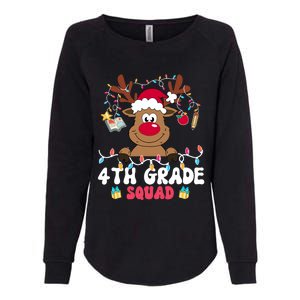 4th Grade Squad Reindeer Christmas Fourth Grade Teacher Xmas Womens California Wash Sweatshirt