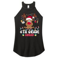 4th Grade Squad Reindeer Christmas Fourth Grade Teacher Xmas Women's Perfect Tri Rocker Tank