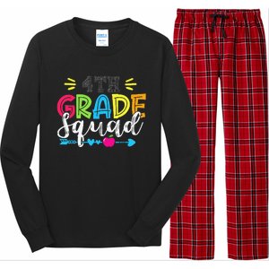 4th Grade Squad Team Back To School Teacher Student Long Sleeve Pajama Set