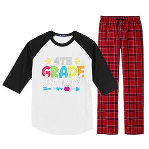 4th Grade Squad Team Back To School Teacher Student Raglan Sleeve Pajama Set