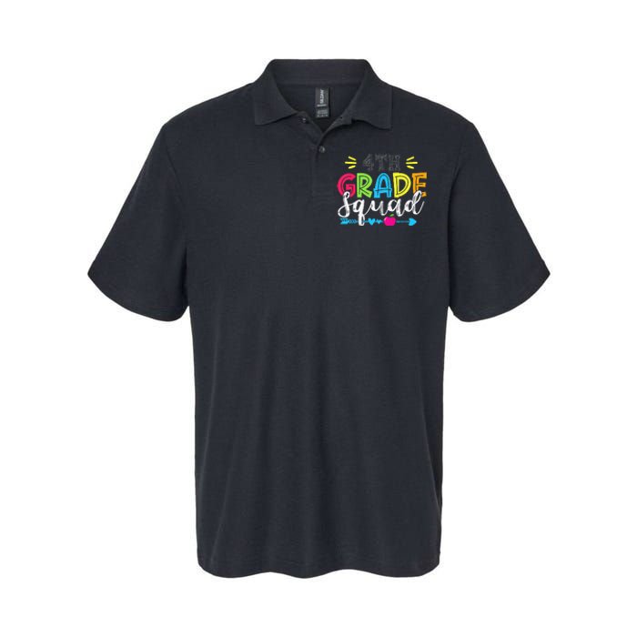 4th Grade Squad Team Back To School Teacher Student Softstyle Adult Sport Polo