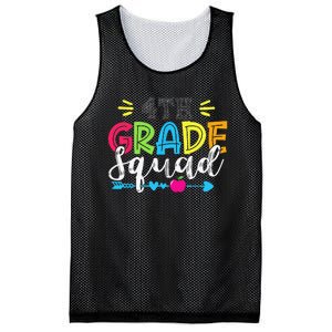 4th Grade Squad Team Back To School Teacher Student Mesh Reversible Basketball Jersey Tank