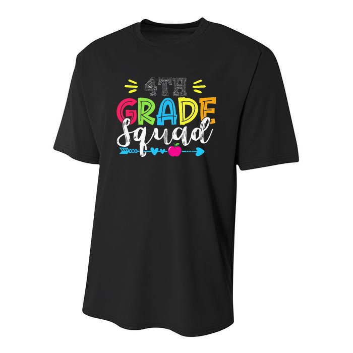 4th Grade Squad Team Back To School Teacher Student Youth Performance Sprint T-Shirt