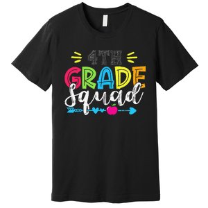 4th Grade Squad Team Back To School Teacher Student Premium T-Shirt