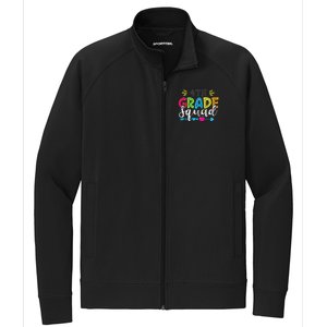 4th Grade Squad Team Back To School Teacher Student Stretch Full-Zip Cadet Jacket