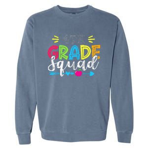 4th Grade Squad Team Back To School Teacher Student Garment-Dyed Sweatshirt