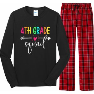 4th Grade Squad Back To School Team Teacher Student Long Sleeve Pajama Set