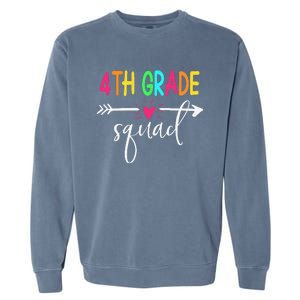 4th Grade Squad Back To School Team Teacher Student Garment-Dyed Sweatshirt