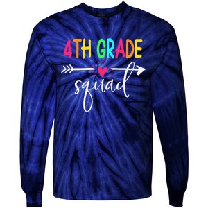 4th Grade Squad Back To School Team Teacher Student Tie-Dye Long Sleeve Shirt