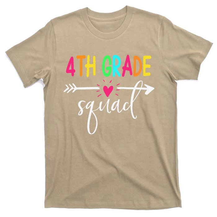 4th Grade Squad Back To School Team Teacher Student T-Shirt