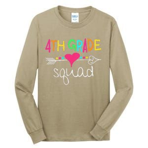 4th Grade Squad Fourth Teacher Student Team Back To School Tall Long Sleeve T-Shirt