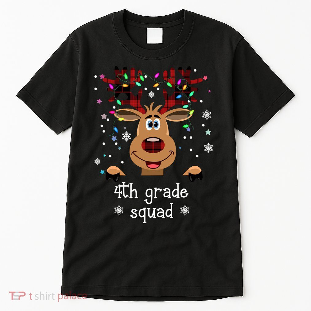 4th Grade Squad Reindeer Christmas Tall T-Shirt
