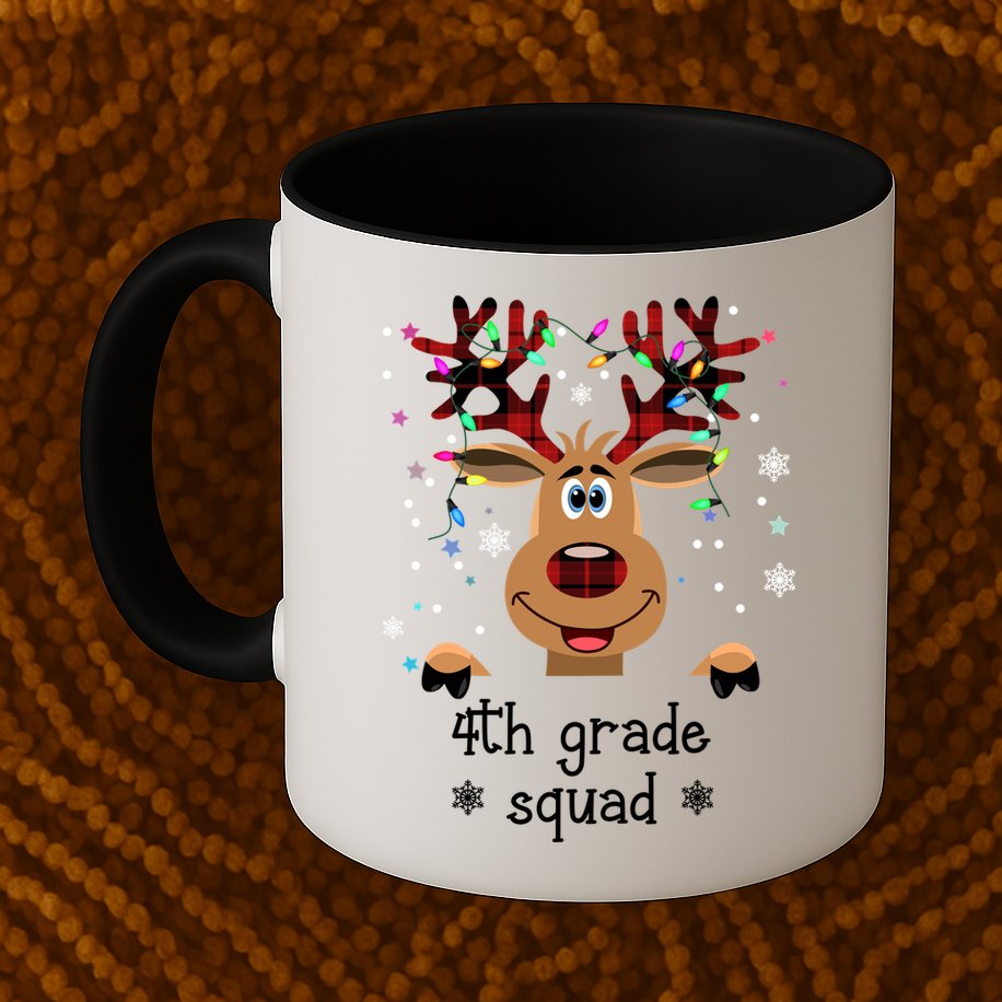4th Grade Squad Reindeer Christmas Mug