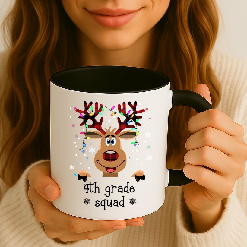 4th Grade Squad Reindeer Christmas Mug