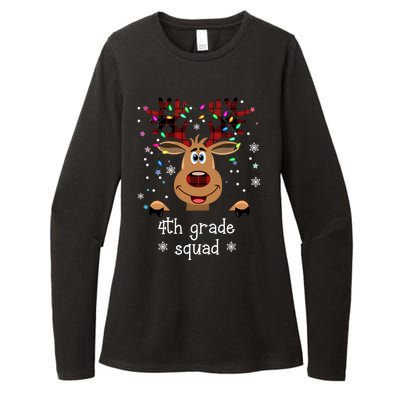 4th Grade Squad Reindeer Christmas Womens CVC Long Sleeve Shirt