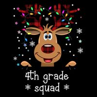 4th Grade Squad Reindeer Christmas Bag