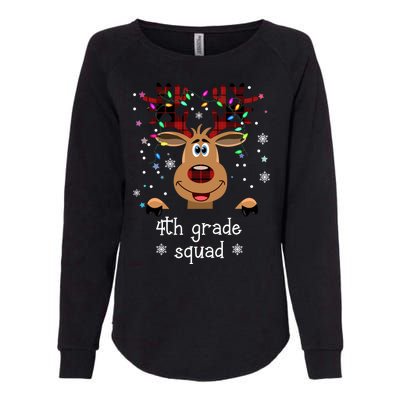 4th Grade Squad Reindeer Christmas Womens California Wash Sweatshirt