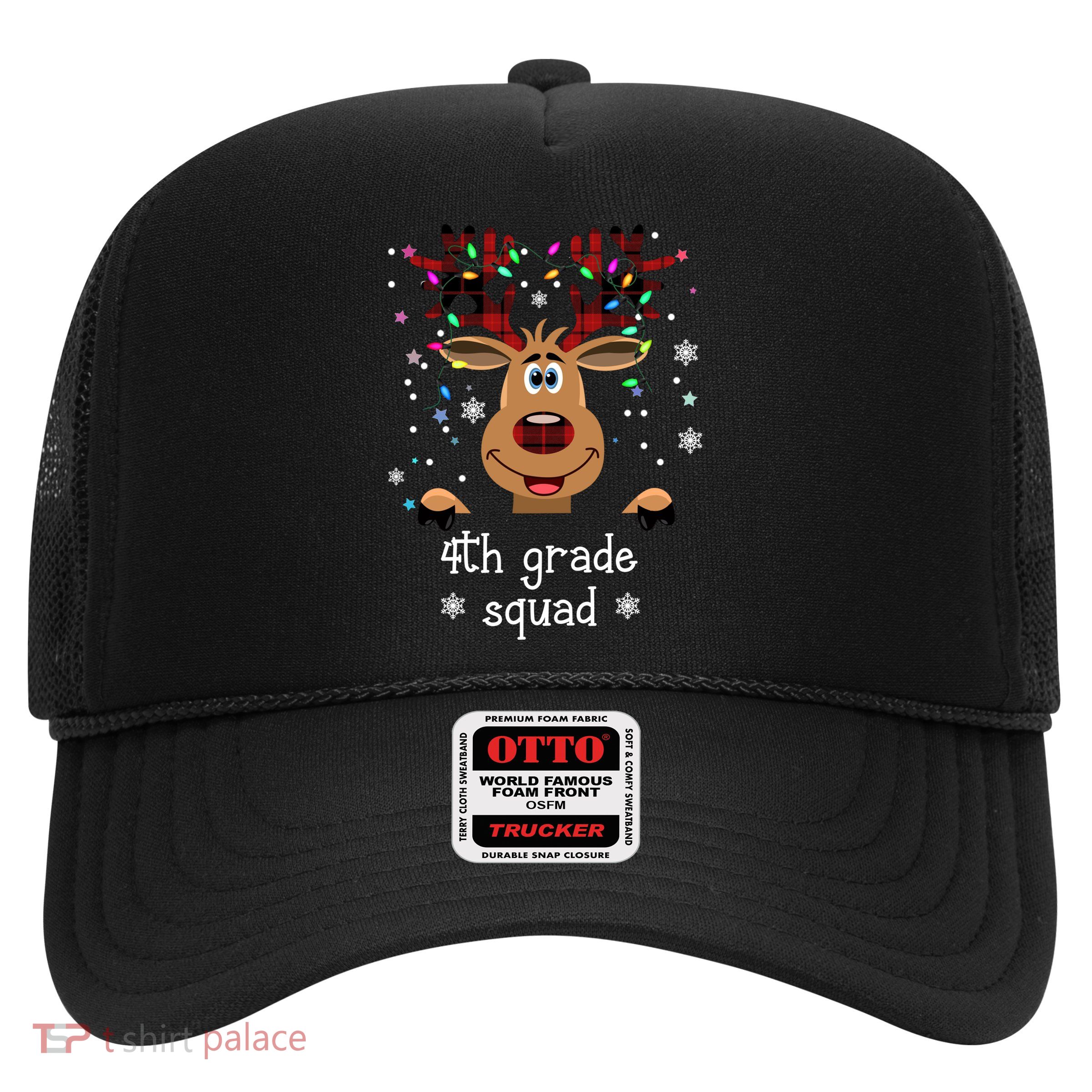 4th Grade Squad Reindeer Christmas Trucker Hat