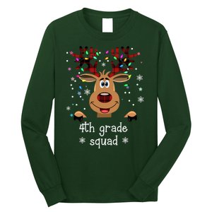 4th Grade Squad Reindeer Christmas Long Sleeve Shirt