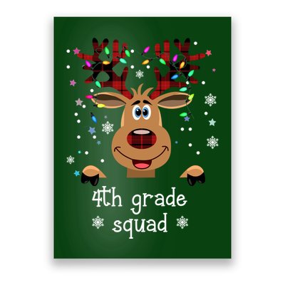 4th Grade Squad Reindeer Christmas Poster