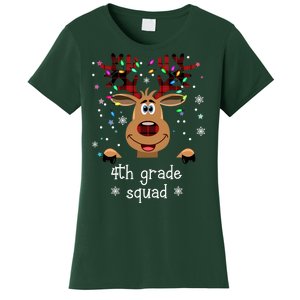 4th Grade Squad Reindeer Christmas Women's T-Shirt